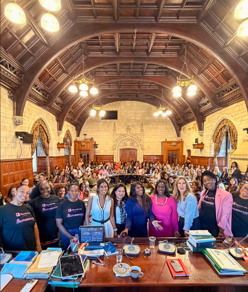 Black mothers, The Motherhood Group team and partners at the Parliamentary Breakfast in the Houses of Parliament
