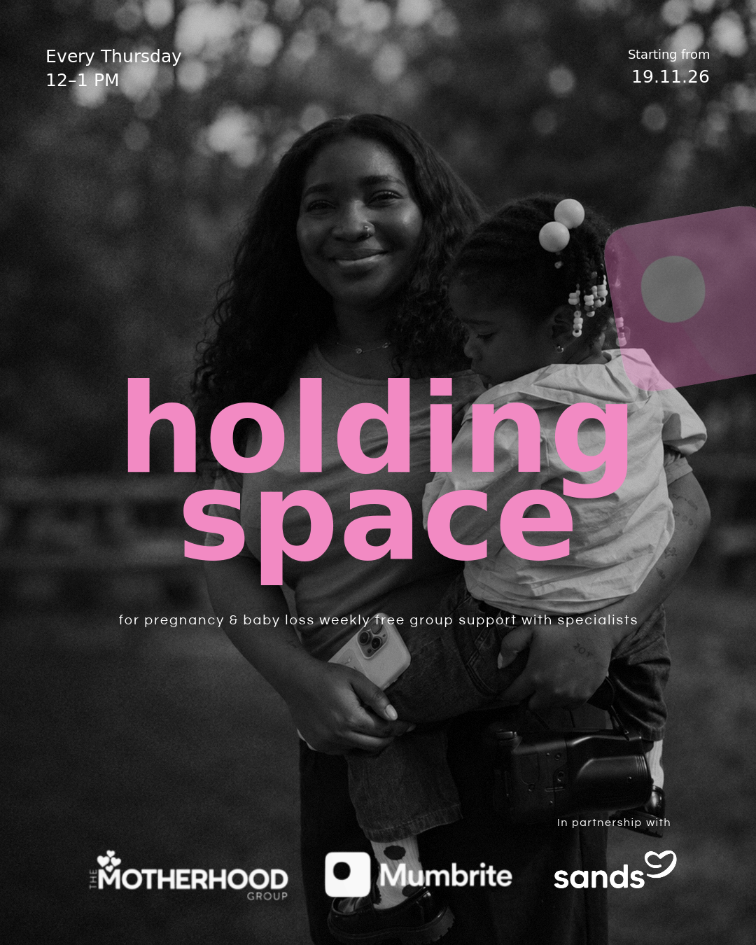 Holding Space: Pregnancy and Baby Loss Support flyer